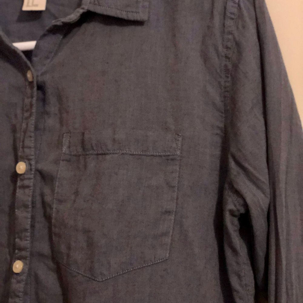 “Comfortably Blue” Long sleeve button down